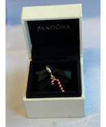 Sterling Silver Pandora Charm 2.48g Fine Jewelry Enamel Candy Cane Pendant - £23.31 GBP
