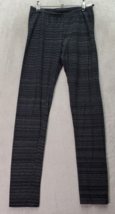 SO Leggings Womens Medium Gray Striped Perfectly Soft Elastic Waist Stra... - £10.89 GBP