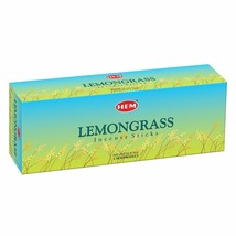 Hem Lemongrass Incense Sticks Hand Rolled Natural Fragrance Fragrance 12... - £14.74 GBP