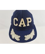 Vintage CAP blue trucker hat White Feather bill Embroidered Captain - ne... - £15.76 GBP