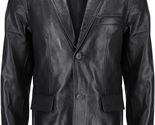 Classic 2-Button Lambskin Leather Blazer for Men - Bond&#39;s Coat Style Men... - $120.00