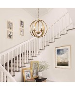 GEPOW Modern Orb Gold Globe Chandelier, Hanging Light Fixture - $157.08 CAD