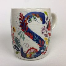 Anthropologie Starla M Halfmann Monogram Coffee Cup Mug Letter S 4” Tall... - $11.88