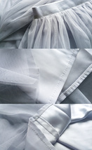 Light Gray Floor Length Tulle Skirt Bridesmaid Custom Plus Size Skirt Outfit image 5