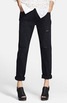 New Womens $248 Current Elliot Traveler Jeans 27 Black Destroyed Distressed NWT - £195.47 GBP