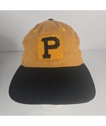 RARE 60&#39;s Vintage Pittsburgh Pirates Cloth Patch Brown Black MLB Tag LG Hat - $137.18 CAD