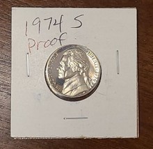 1974 S PROOF JEFFERSON NICKEL FROM PROOF SET  - £1.56 GBP