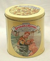 Franklin Metal Tin Can Crunch &#39;n Munch Buttery Toffee Popcorn Advertising Ads - £17.39 GBP