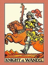 Decoration Poster from Vintage Tarot Card.Knight of Wands.Clubs.wall Decor.11393 - £13.39 GBP+