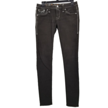 Rock Revival Celinda Fleur De Lis Skinny Green Jeans Women&#39;s Size 26  (2... - £27.78 GBP