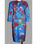 VTG 2-Pc Anne Crimmins COLORFUL Floral Roses Silk Lined Jacket &amp; Skirt W... - $127.18 CAD