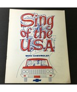 1964 Sing of the U.S.A. with Chevrolet Alphabetical Listings of Songs So... - £8.87 GBP