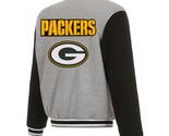 NFL Green Bay Packers  Reversible Full Snap Fleece Jacket  JHD Embroider... - £107.90 GBP