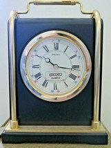 Vintage Seiko Quartz Desk Clock QQZ191K - £176.55 GBP