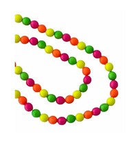 100 Glass Beads Bright Neon Colors Czech Druk 4mm Beads Pink Orange Yellow Green - £4.00 GBP