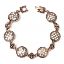  Luxury Ancient Rose Gold Bracelets For Women Colorful Rhinestone Bohemian Brace - £6.64 GBP