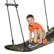 Saucer Tree Swing Surf Kids Outdoor Adjustable Oval Platform Swing Set w... - £63.29 GBP