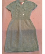 Size 7 Justice sweater dress sequin metallic green Girls - $13.49