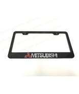 3D MITSUBISHI Badge Emblem Black Powder Coated Metal Steel License Plate... - $31.82 CAD