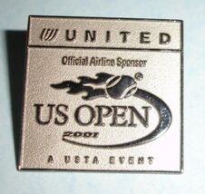 2007 US OPEN Tennis Lapel Pin United Airlines Official Sponsor Never used - $12.77