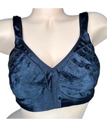 Bobbie Brooks No Wire Comfort Satin Full Coverage Bra Black Satin 38C - $12.86