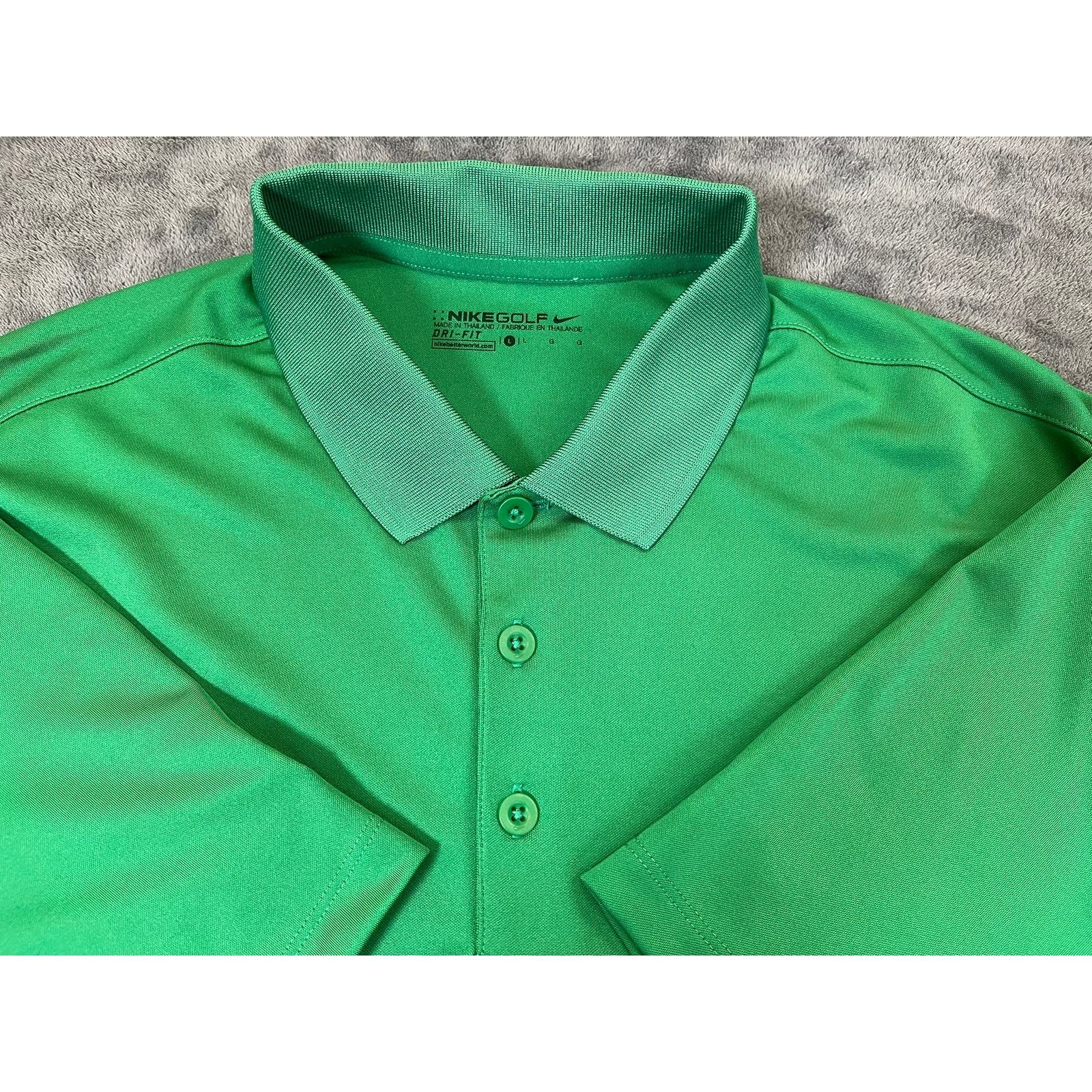 Nike Golf Dri Fit Men's Green Polo Size Large - $13.96