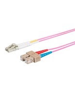 Monoprice Fiber Optic Cable - 2 Meter - Purple | OM4, LC/ST, Multi Mode ... - $7.82
