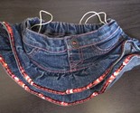 Build A Bear Workshop Denim Skirt with Pink Stitching &amp; Sequins - $9.89