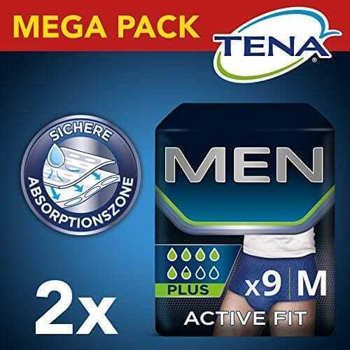 Tena Men Active Fit Pants Plus Size S/M Pack of 2 - $25.12