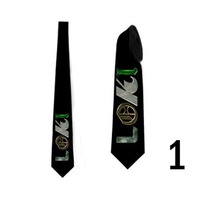Tie with loki logo hammer and sickle sign super heroes custom design - £23.60 GBP