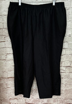 Alfred Dunner Woman Black Pull-on Capri Pants Elastic Waist Pockets Size 22W New - £22.82 GBP