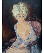 Oil painting on canvas, signed, 20th, style of Jean Gabriel Domergue - €679,04 EUR