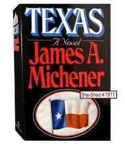 TEXAS  by James A Michener  vintage hardcover book  with dust jacket - £5.49 GBP