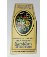 Edith Ellis Restaurant Rochester, NY Matchbook c1938-40&#39;s Very Scarce EMPTY - £7.62 GBP