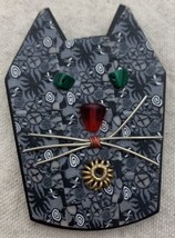 Geometric Acrylic Cat Kitten Pin Pendant “JELLICLE CAT” Artist Signed - £15.23 GBP