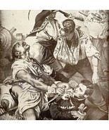 Decatur And The Pirates At Tripoli 1940s Military History Print Art DWT7 - $54.32 CAD