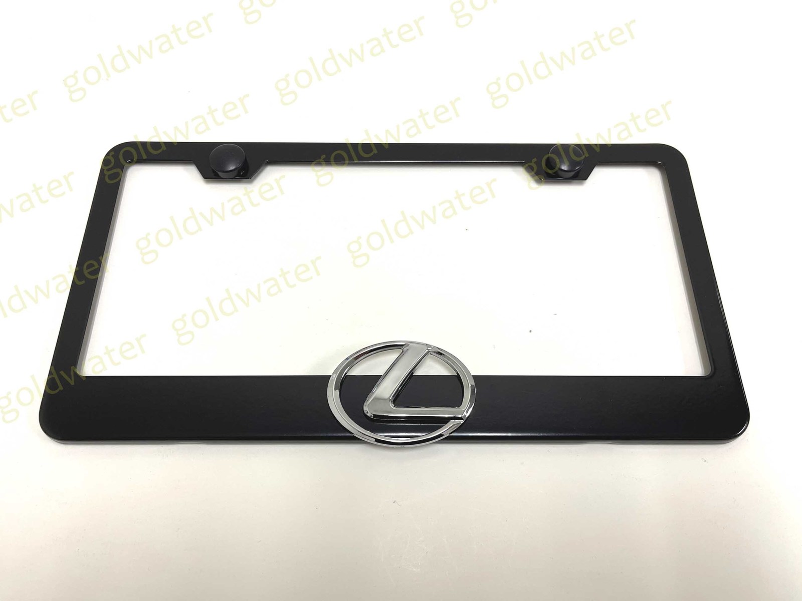 3D Lexus Logo Emblem Black Powder Coated Metal Steel License Plate Frame Holder - $23.92