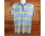 Machine Men&#39;s Polo Shirt Size Large Blue Striped Light Weight TO5 - £6.61 GBP