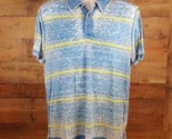 Machine Men&#39;s Polo Shirt Size Large Blue Striped Light Weight TO5 - £6.61 GBP