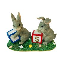CHARMING TAILS There&#39;s No &quot;Us&quot; Without &quot;U&quot; Fritz &amp; Floyd Gray Rabbits Bunny Love - £14.80 GBP