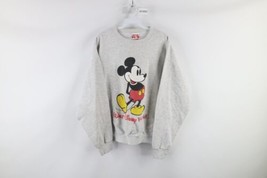 Vtg 90s Disney Mens L Distressed Walt Disney World Mickey Mouse Sweatshirt USA - $71.23
