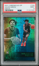 2021 Chronicles Draft Picks Jalen Green #104 - Green - Rockets PSA 9 MINT - £22.92 GBP