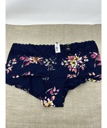 Torrid Navy Blue Floral Print Print Wide Lace Boyshort Panty Size Large (0) - $15.99
