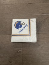 SAN DIEGO CHARGERS LUNCHEON NAPKINS, NFL Party Supply VINTAGE - £7.64 GBP