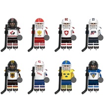 Ice Hockey Athlete Team USA Canada Finland Russian Germany 8pcs Minifigures Toy - £14.78 GBP