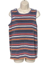 Banana Republic Womens Tank Top Size Large Multicolor Striped Scoop Neck - $14.55