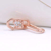 2022 Me Collection 14k Rose Gold-plated ME Styling Love It Double Link Charm  - £9.49 GBP
