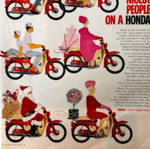 1963 Honda Motorcycles Advertisement Transportation Santa Christmas DWXX3 - $29.99