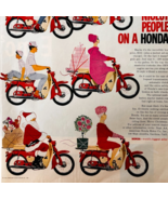1963 Honda Motorcycles Advertisement Transportation Santa Christmas DWXX3 - €25,58 EUR