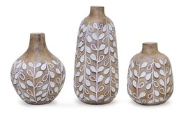 Vase (Set of 3) 5.25&quot;H, 6&quot;H, 8.75&quot;H Resin - £50.66 GBP